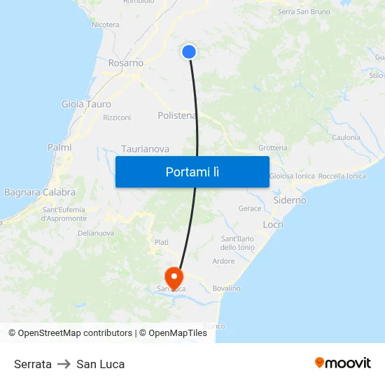 Serrata to San Luca map