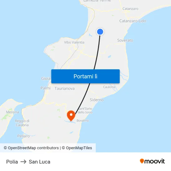 Polia to San Luca map