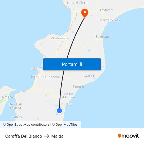 Caraffa Del Bianco to Maida map