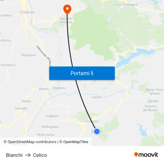 Bianchi to Celico map