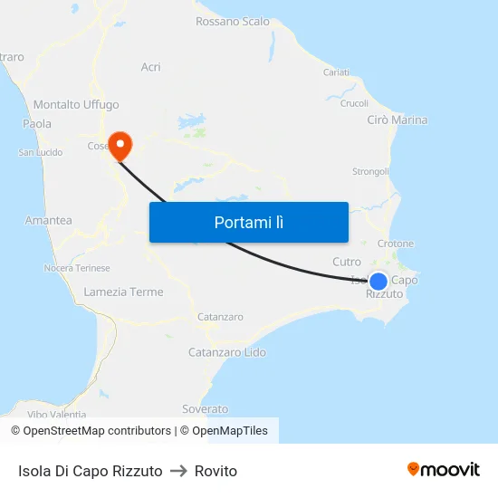Isola Di Capo Rizzuto to Rovito map