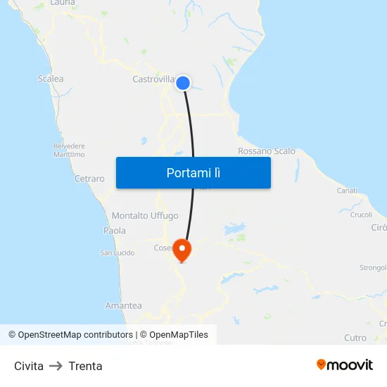 Civita to Trenta map