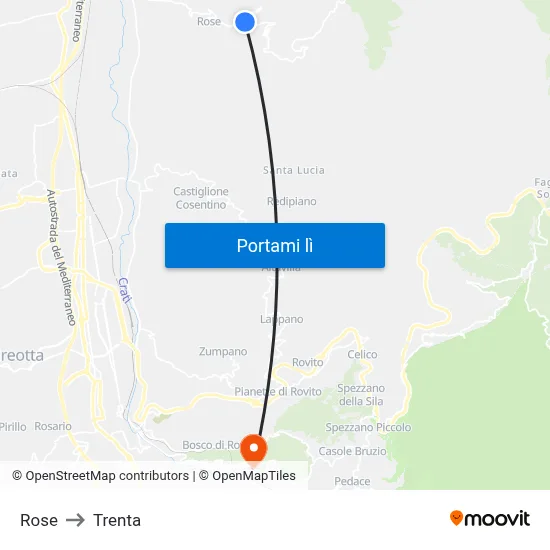 Rose to Trenta map