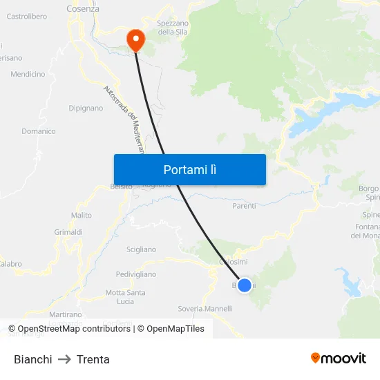 Bianchi to Trenta map
