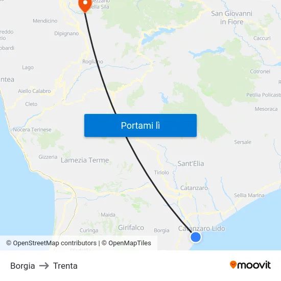 Borgia to Trenta map