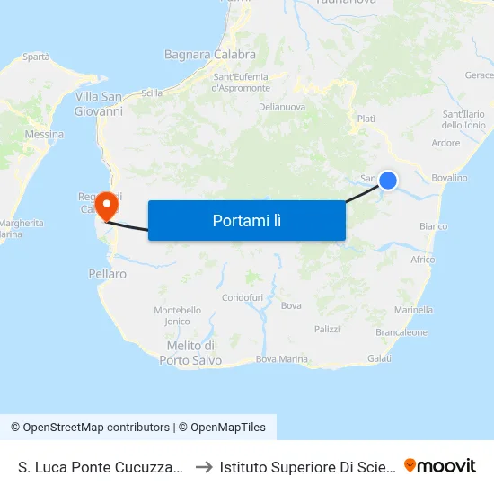 S. Luca Ponte Cucuzza_D - San Luca to Istituto Superiore Di Scienze Religiose map