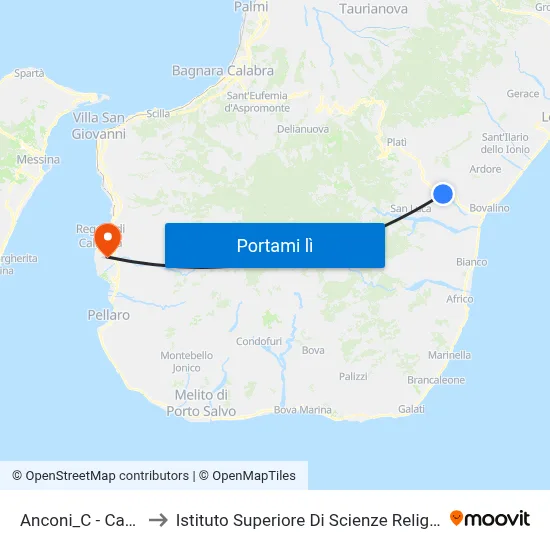 Anconi_C - Careri to Istituto Superiore Di Scienze Religiose map