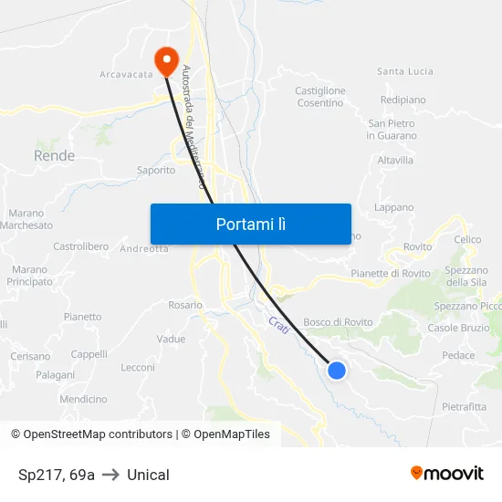 Sp217, 69a to Unical map