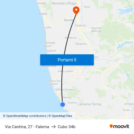 Via Cantina, 27 - Falerna to Cubo 34b map