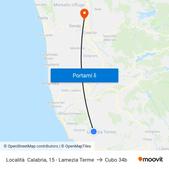 Località  Calabria, 15 - Lamezia Terme to Cubo 34b map