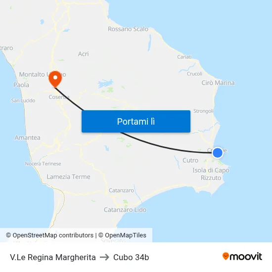 V.Le Regina Margherita to Cubo 34b map