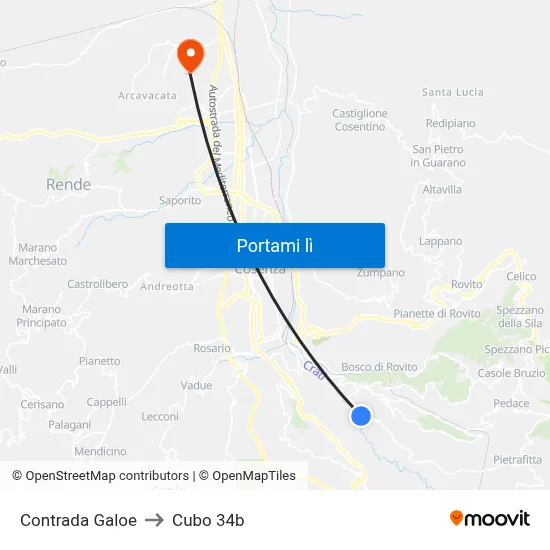 Contrada Galoe to Cubo 34b map
