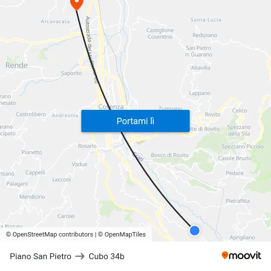 Piano San Pietro to Cubo 34b map
