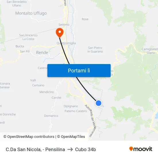 C.Da San Nicola, - Pensilina to Cubo 34b map