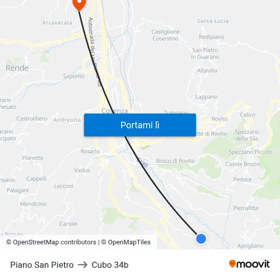 Piano San Pietro to Cubo 34b map