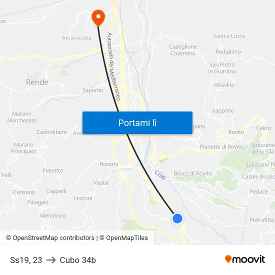 Ss19, 23 to Cubo 34b map