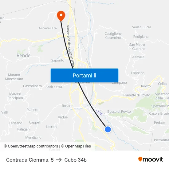 Contrada Ciomma, 5 to Cubo 34b map