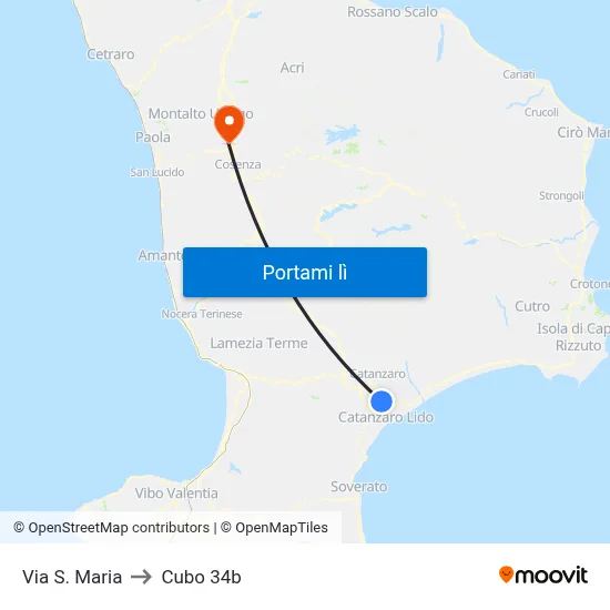 Via S. Maria to Cubo 34b map