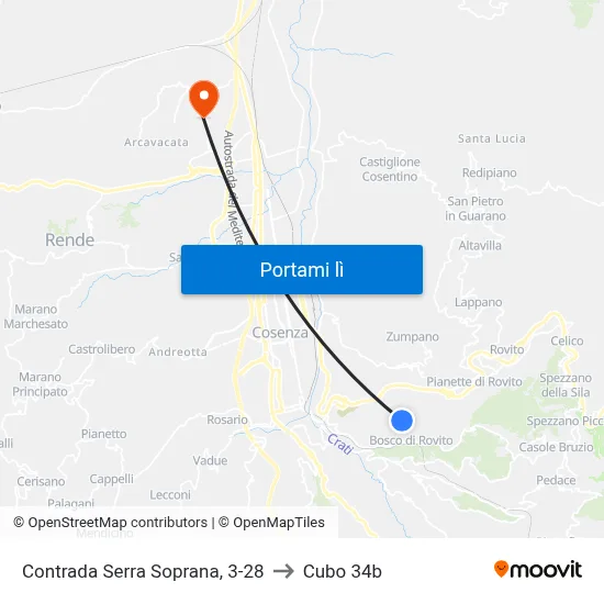 Contrada Serra Soprana, 3-28 to Cubo 34b map