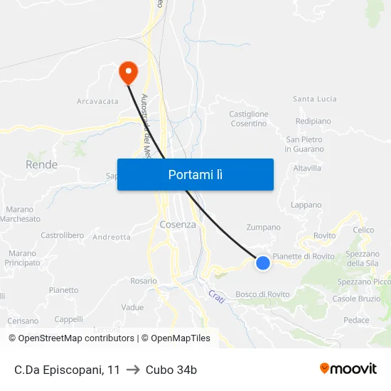 C.Da Episcopani, 11 to Cubo 34b map