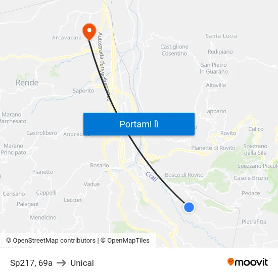 Sp217, 69a to Unical map
