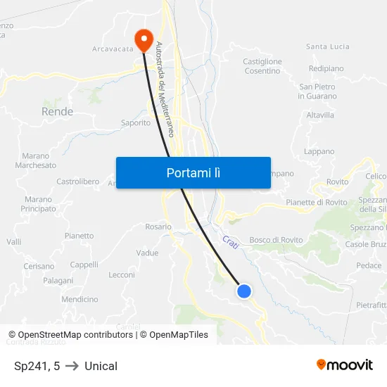 Sp241, 5 to Unical map