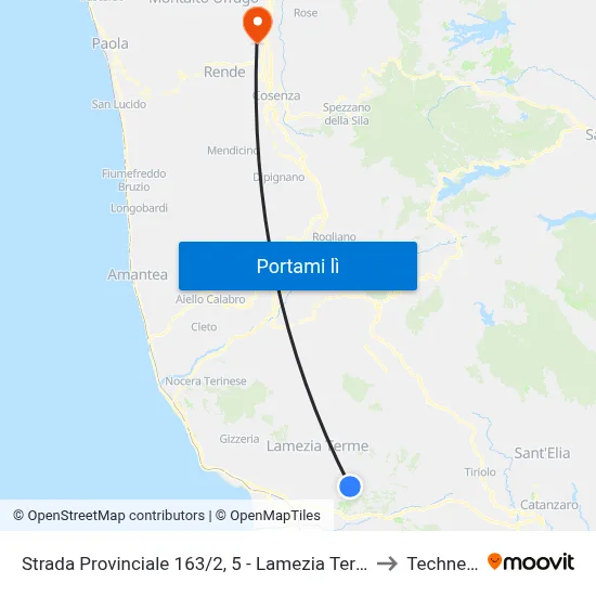 Strada Provinciale 163/2, 5 - Lamezia Terme to Technest map