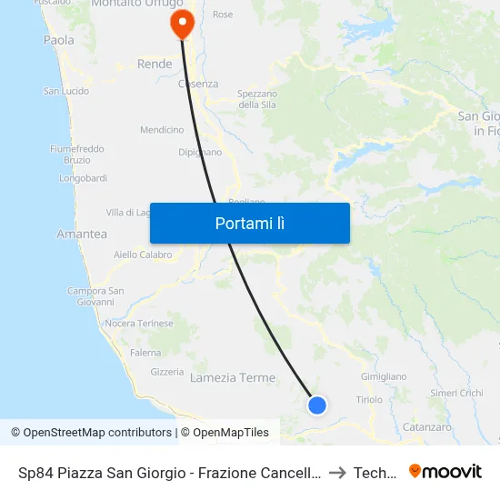 Sp84 Piazza San Giorgio - Frazione Cancello - Serrastretta to Technest map