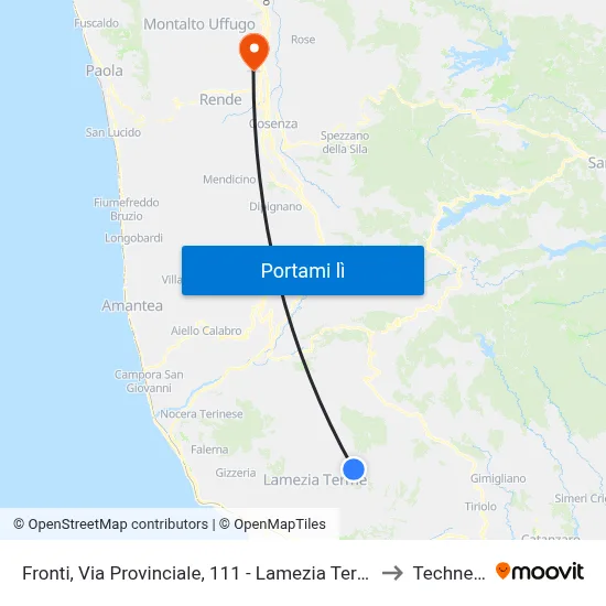 Fronti, Via Provinciale, 111 - Lamezia Terme to Technest map