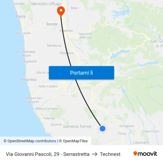 Via Giovanni Pascoli, 29 - Serrastretta to Technest map