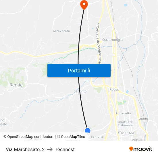 Via Marchesato, 2 to Technest map