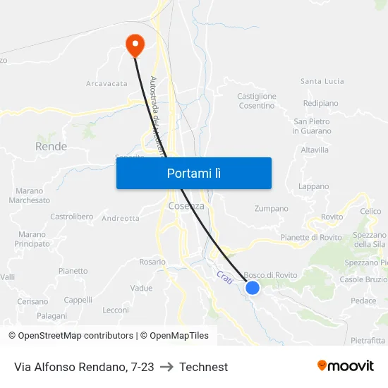 Via Alfonso Rendano, 7-23 to Technest map