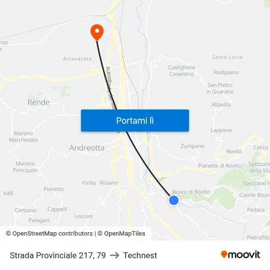 Strada Provinciale 217, 79 to Technest map