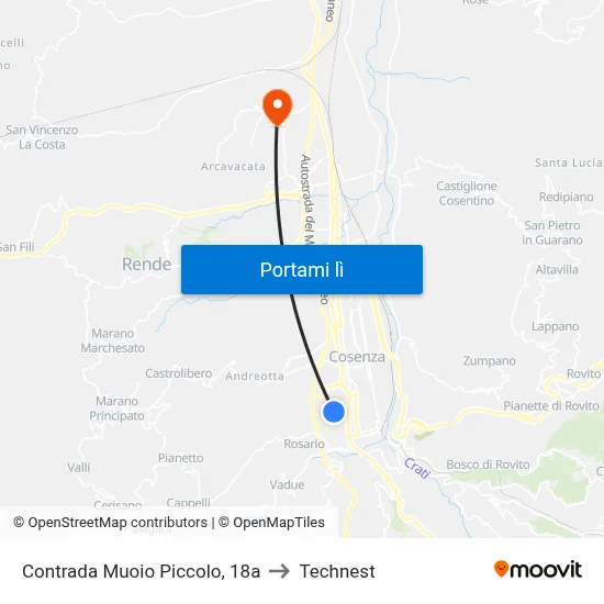 Contrada Muoio Piccolo, 18a to Technest map