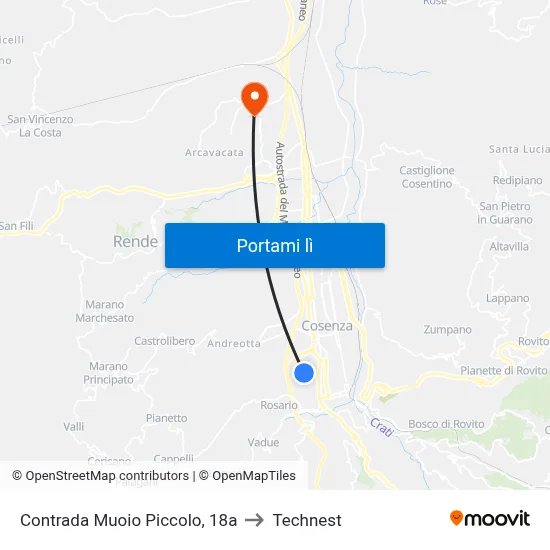 Contrada Muoio Piccolo, 18a to Technest map