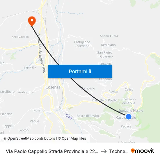Via Paolo Cappello Strada Provinciale 226, 1 to Technest map