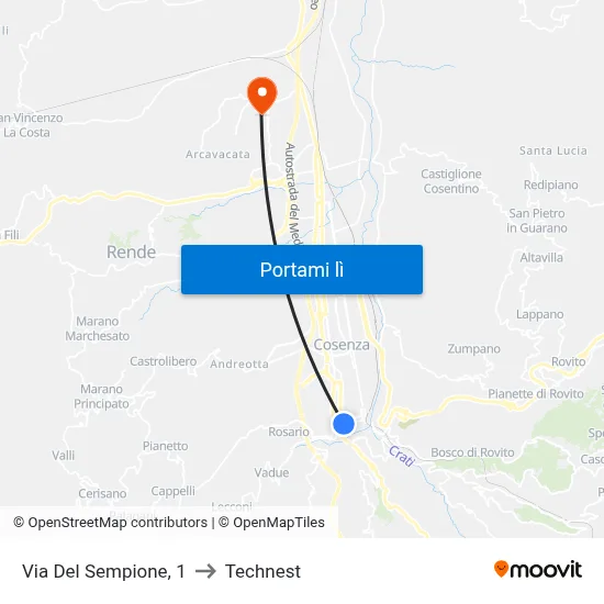 Via Del Sempione, 1 to Technest map