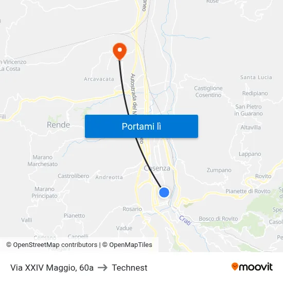 Via XXIV Maggio, 60a to Technest map