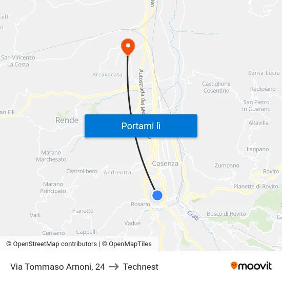 Via Tommaso Arnoni, 24 to Technest map
