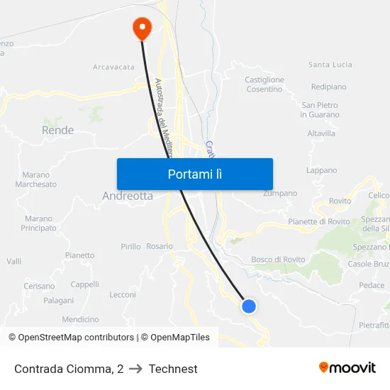 Contrada Ciomma, 2 to Technest map
