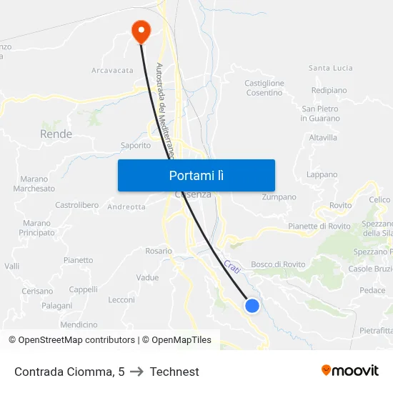 Contrada Ciomma, 5 to Technest map