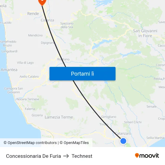 Concessionaria De Furia to Technest map