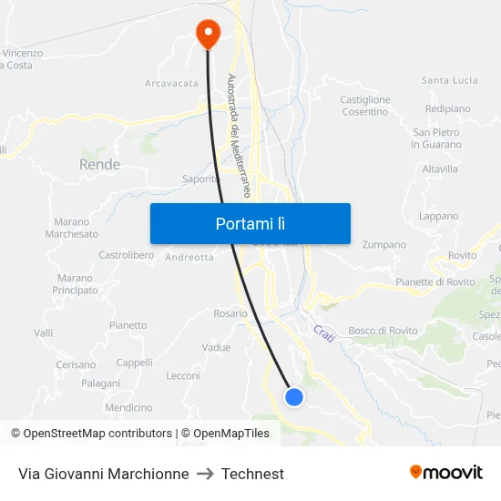 Via Giovanni Marchionne to Technest map