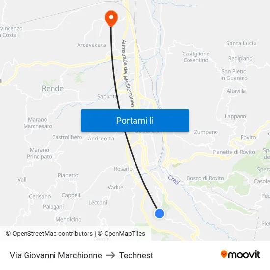 Via Giovanni Marchionne to Technest map