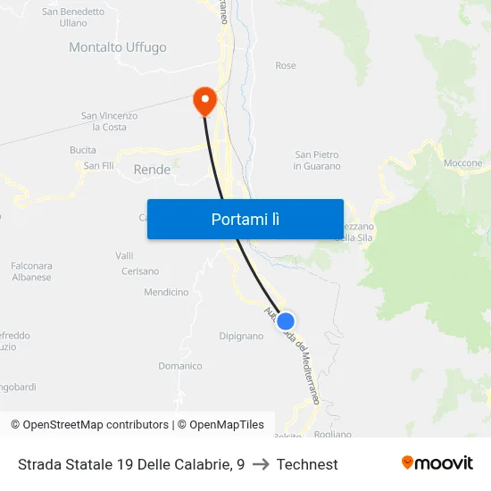 Strada Statale 19 Delle Calabrie, 9 to Technest map
