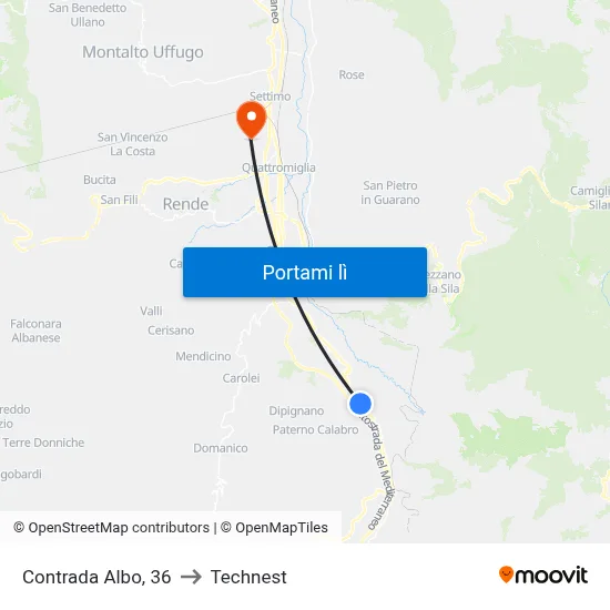 Contrada Albo, 36 to Technest map