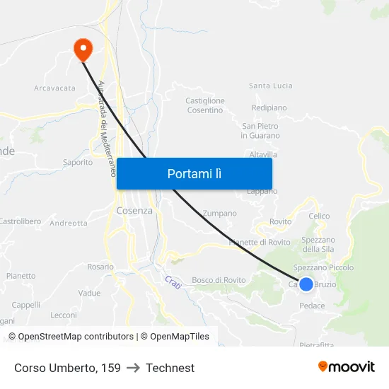 Corso Umberto, 159 to Technest map