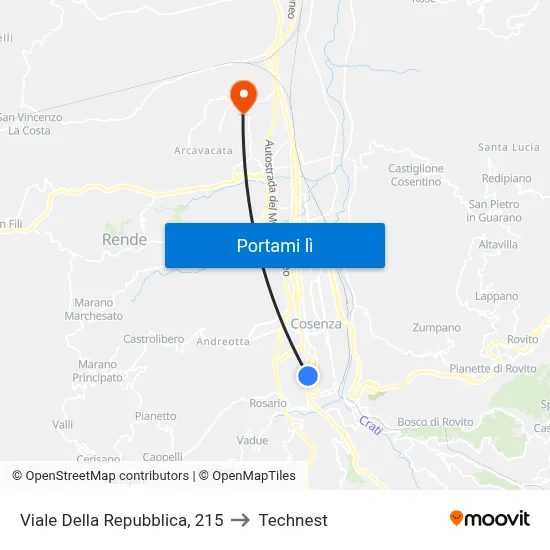 Viale Della Repubblica, 215 to Technest map