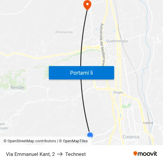 Via Emmanuel Kant, 2 to Technest map