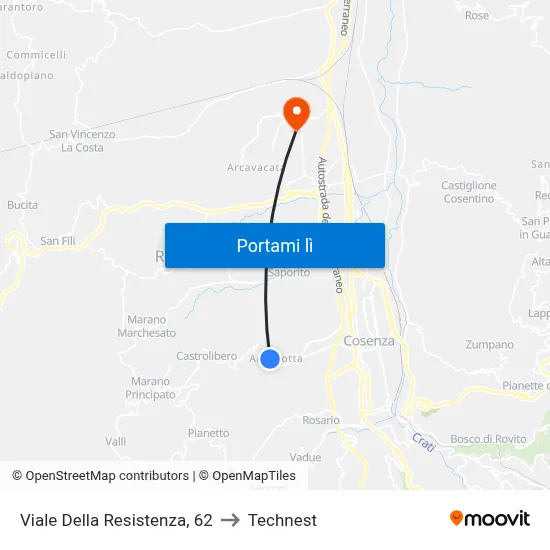 Viale Della Resistenza, 62 to Technest map